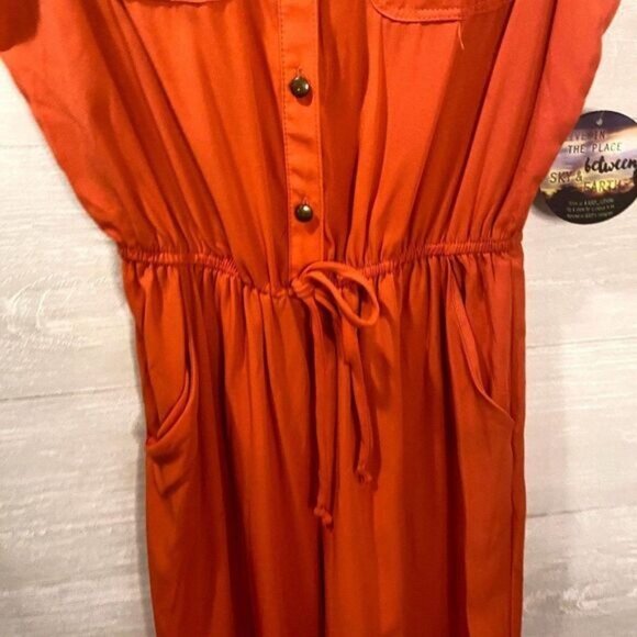 BEBOP Women Sleeveless Jumpsuit Collared Button‎ Top Wide Leg Palazzo Small - Picture 5 of 9